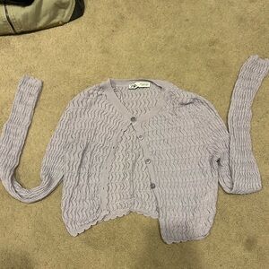 Zara Women's Lavender Knit Cardigan